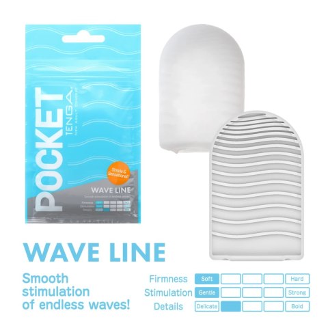 Tenga Pocket Stroker Wave Line - kompaktowy model podrożny elastyczny