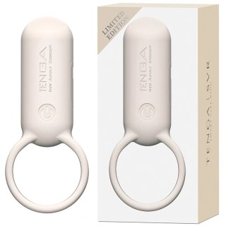 Tenga SVR Smart Vibe Ring Sand Beige - silikonowy pierścień wibrujący USB