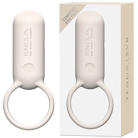 Tenga SVR Smart Vibe Ring Sand Beige - silikonowy pierścień wibrujący USB