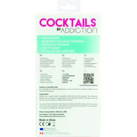 Addiction Cocktails Blue Lagoon 14 cm - Model silikonowy z przyssawką