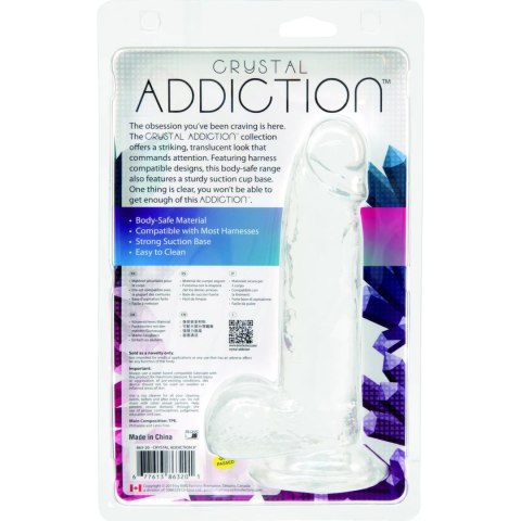 Addiction Crystal Addiction Clear 20 cm - model z przyssawką, transparentny