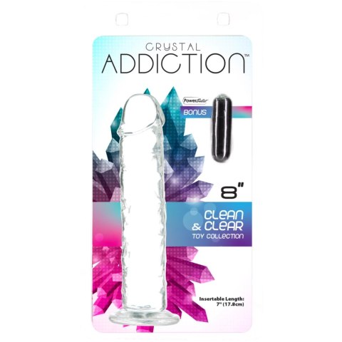 Addiction Crystal Addiction Vertical 20 cm - Model z przyssawką TPE