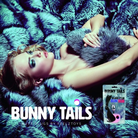 FeelzToys Bunny Tails Purple - metalowy korek z ozdobnym futerkiem