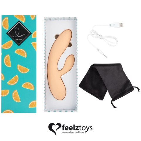 FeelzToys Lea Citrus silikonowy model dwusilnikowy 202mm pomarańczowy