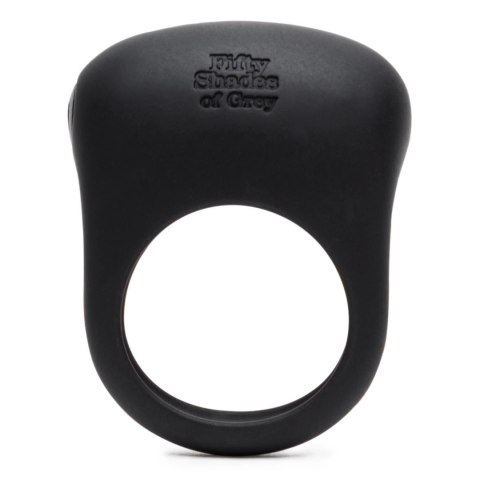 Fifty Shades of Grey Sensation - silikonowy pierścień wibrujący USB, czarny
