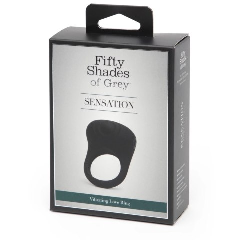 Fifty Shades of Grey Sensation - silikonowy pierścień wibrujący USB, czarny