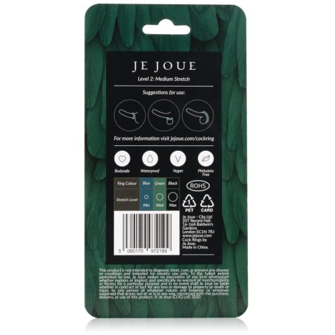 Je Joue Silicone C-Ring Medium Stretch Green - elastyczny pierścień silikonowy