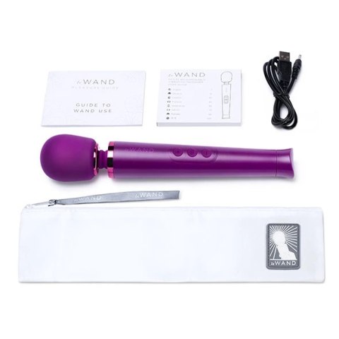Le Wand Petite Massager Cherry - kompaktowy masażer, 10 trybow
