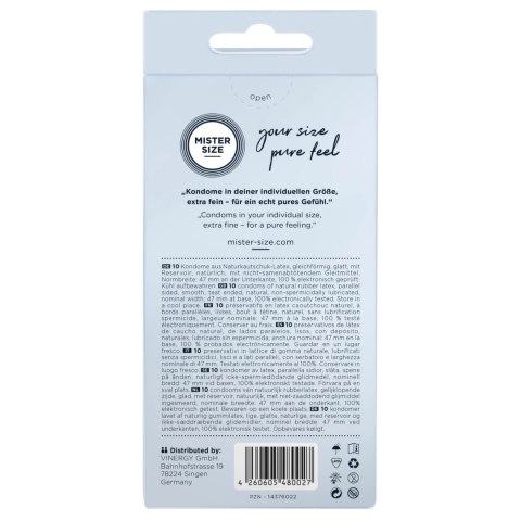 Mister Size 47 mm - precyzyjnie dopasowane prezerwatywy 10 sztuk