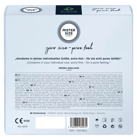 Mister Size 47 mm - precyzyjnie dopasowane prezerwatywy 36 sztuk