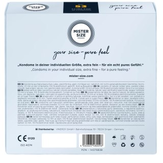 Mister Size 53 mm - precyzyjne prezerwatywy, 36 sztuk, anatomiczny kształt