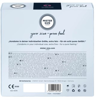 Mister Size 64 mm - prezerwatywy anatomiczne, 36 sztuk, duży rozmiar