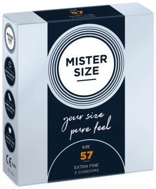 Mister Size Prezerwatywy 57 mm 3 szt. - precyzyjny dobor rozmiaru