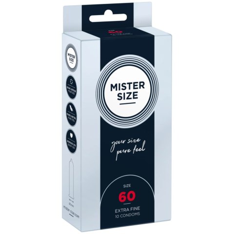 Mister Size Prezerwatywy 60 mm 10 szt. - Dopasowany rozmiar, komfort