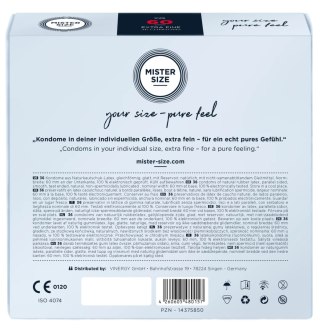 Mister Size Prezerwatywy 60 mm 36 szt. - Precyzyjne Dopasowanie