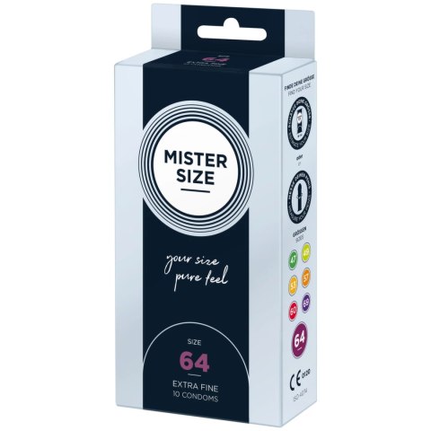 Mister Size Prezerwatywy 64 mm 10 szt. - Dopasowany rozmiar, komfort