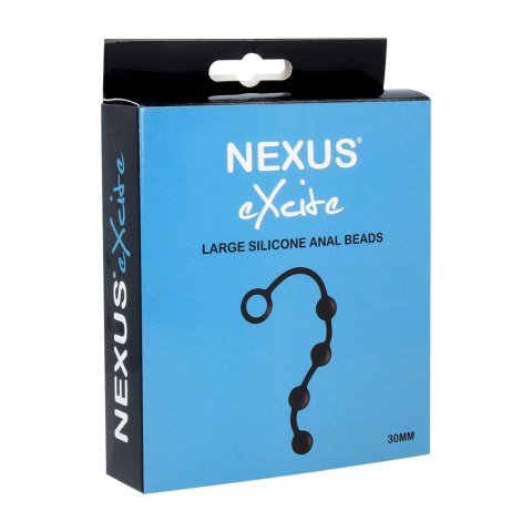 Nexus Excite Large - silikonowe koraliki intymne z uchwytem 30 cm