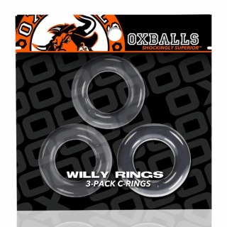 Oxballs Willy Rings 3-pack elastyczne pierścienie przezroczyste