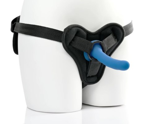 Sportsheets New Comers Set Special Edition - system z uprzężą i silikonowym modułem 13,3 cm niebieski