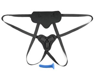 Sportsheets New Comers Set Special Edition - system z uprzężą i silikonowym modułem 13,3 cm niebieski