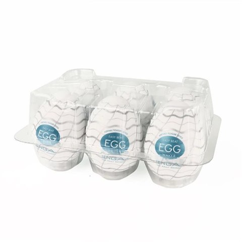 Tenga Egg Wavy II - Zestaw 6 elastycznych nakładek intymnych