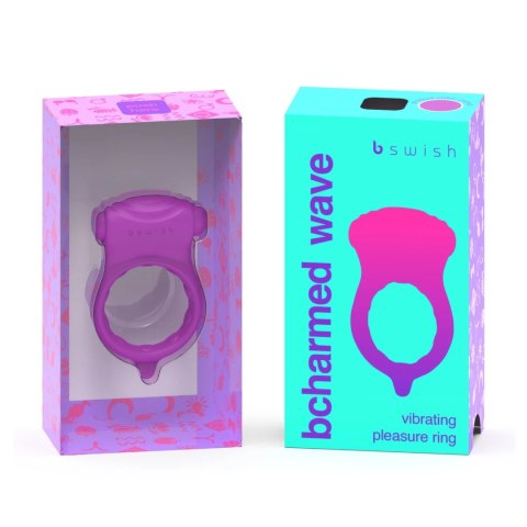 B Swish Bcharmed Basic Wave Orchid - Pierścień z wibracją, silikonowy