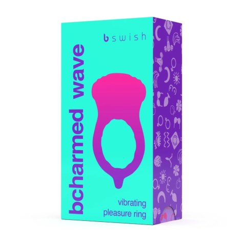 B Swish Bcharmed Basic Wave Orchid - Pierścień z wibracją, silikonowy