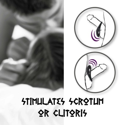 FeelzToys Thor Black - pierścień wibrujący, silikonowy, ładowany USB