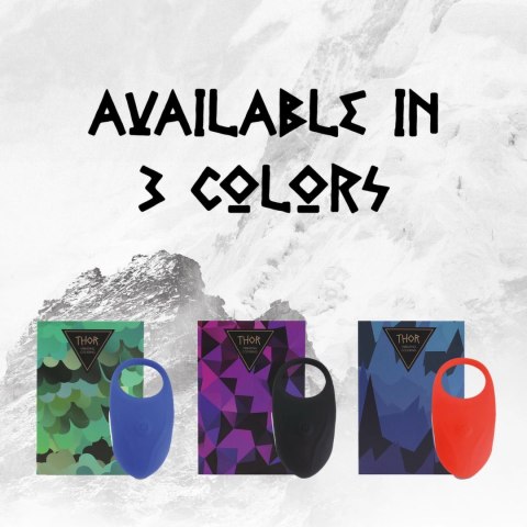 FeelzToys Thor Black - pierścień wibrujący, silikonowy, ładowany USB