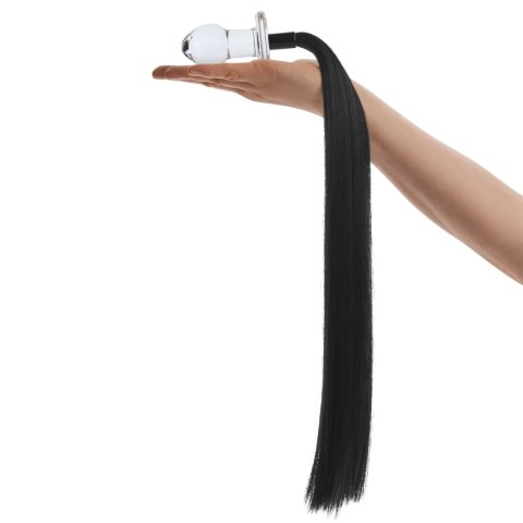 Glas Horse Tail szklany plug z dekoracyjnym ogonem, 7,6 cm