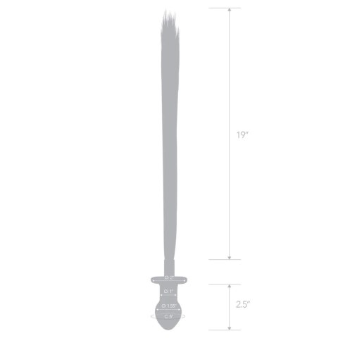 Glas Horse Tail szklany plug z dekoracyjnym ogonem, 7,6 cm