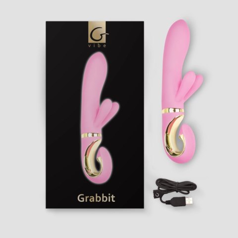 Gvibe Grabbit Pink - wielofunkcyjny model z 3 silnikami, silikon medyczny