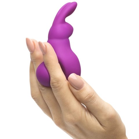 Happy Rabbit Mini Ears Purple - Kompaktowy masażer silikonowy USB