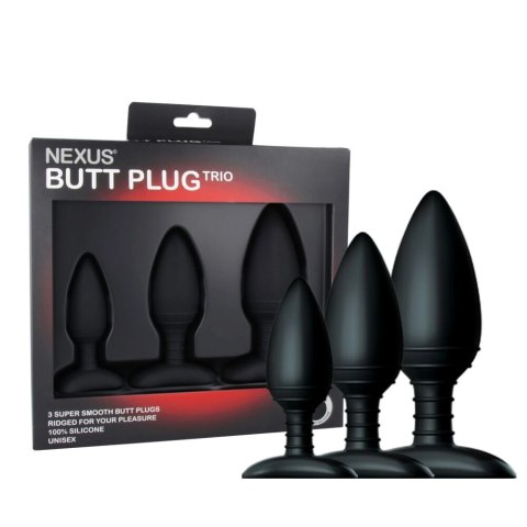 Nexus Butt Plug Trio Set - Zestaw anatomicznych korkow silikonowych 3 rozmiary