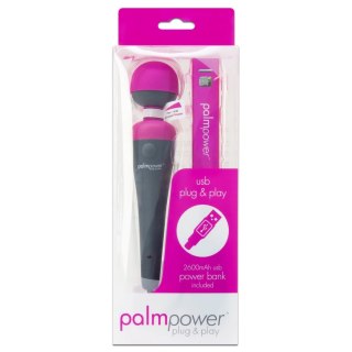 PalmPower Plug & Play Wand Massager - mobilny masażer z powerbankiem