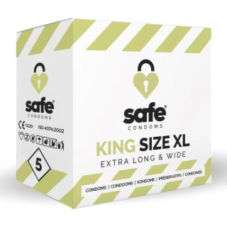 Safe King Size XL Prezerwatywy 5 szt. anatomiczne, szerokość 60 mm