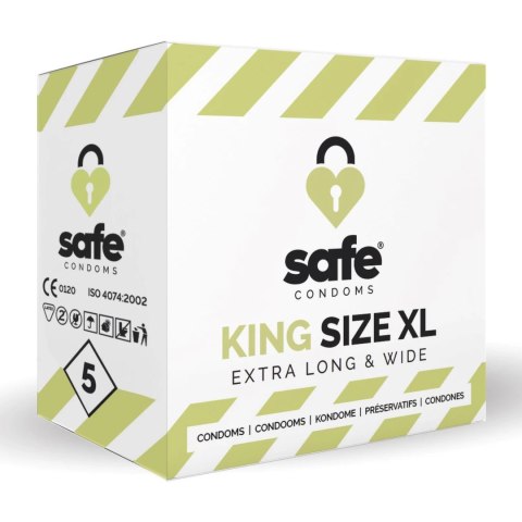 Safe King Size XL Prezerwatywy 5 szt. anatomiczne, szerokość 60 mm