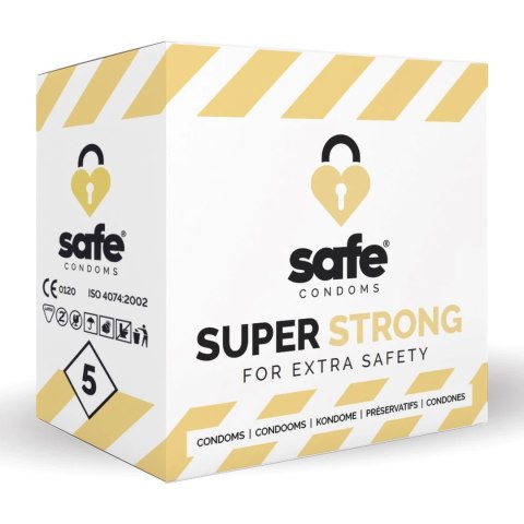 Safe Super Strong prezerwatywy lateksowe wzmocnione 5 szt. 53 mm