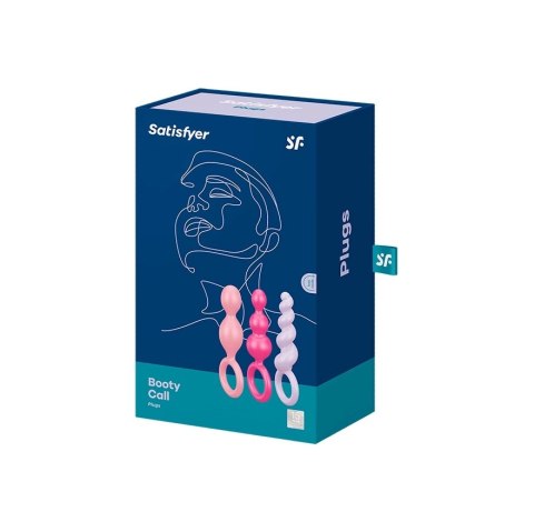 Satisfyer Booty Call Plugs Zestaw 3 silikonowych modeli Multi Color