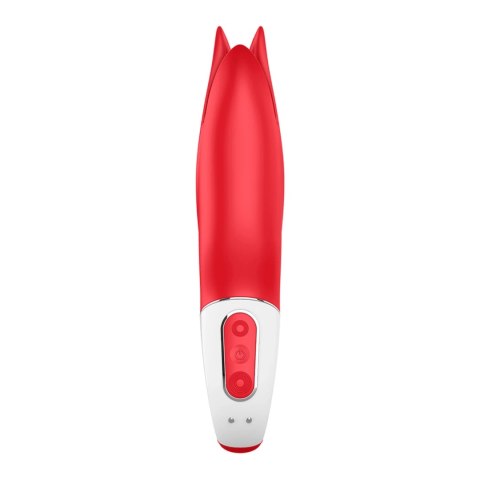 Satisfyer Power Flower model z elastycznymi płatkami, silikon, czerwony