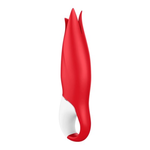 Satisfyer Power Flower model z elastycznymi płatkami, silikon, czerwony
