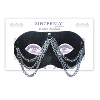 Sportsheets Sincerely Chained Lace Mask - maska z koronką i łańcuszkami