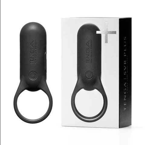Tenga SVR Smart Vibe Ring Plus Black - silikonowy pierścień wibrujący