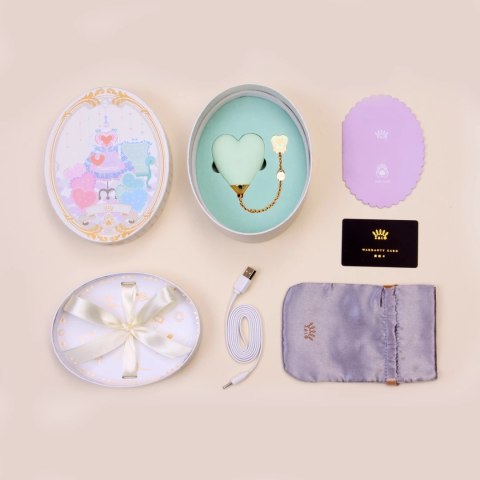 ZALO Baby Heart Melon Green masażer punktowy, silikonowy, Bluetooth