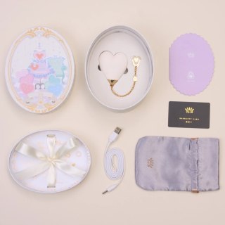 ZALO Baby Heart Vanilla White masażer z aplikacją, silikon Softek, 8 trybow