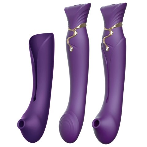ZALO Queen Set Twilight Purple - Model z funkcją pulsacji i podgrzewania