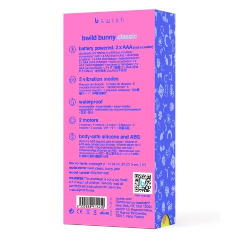 B Swish Bwild Classic Bunny Jade dwusilnikowy masażer wodoodporny