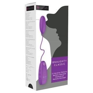 B Swish bnaughty Classic Purple - wodoodporna kapsuła wibracyjna 5 trybow