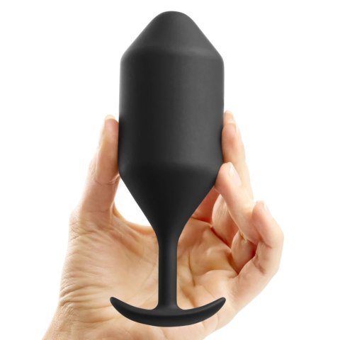 B-Vibe Snug Plug 5 Black - silikonowy ciężki model anatomiczny 371g