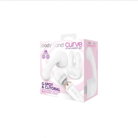Bodywand Curve Accessory White - Zestaw końcowek wymiennych biały